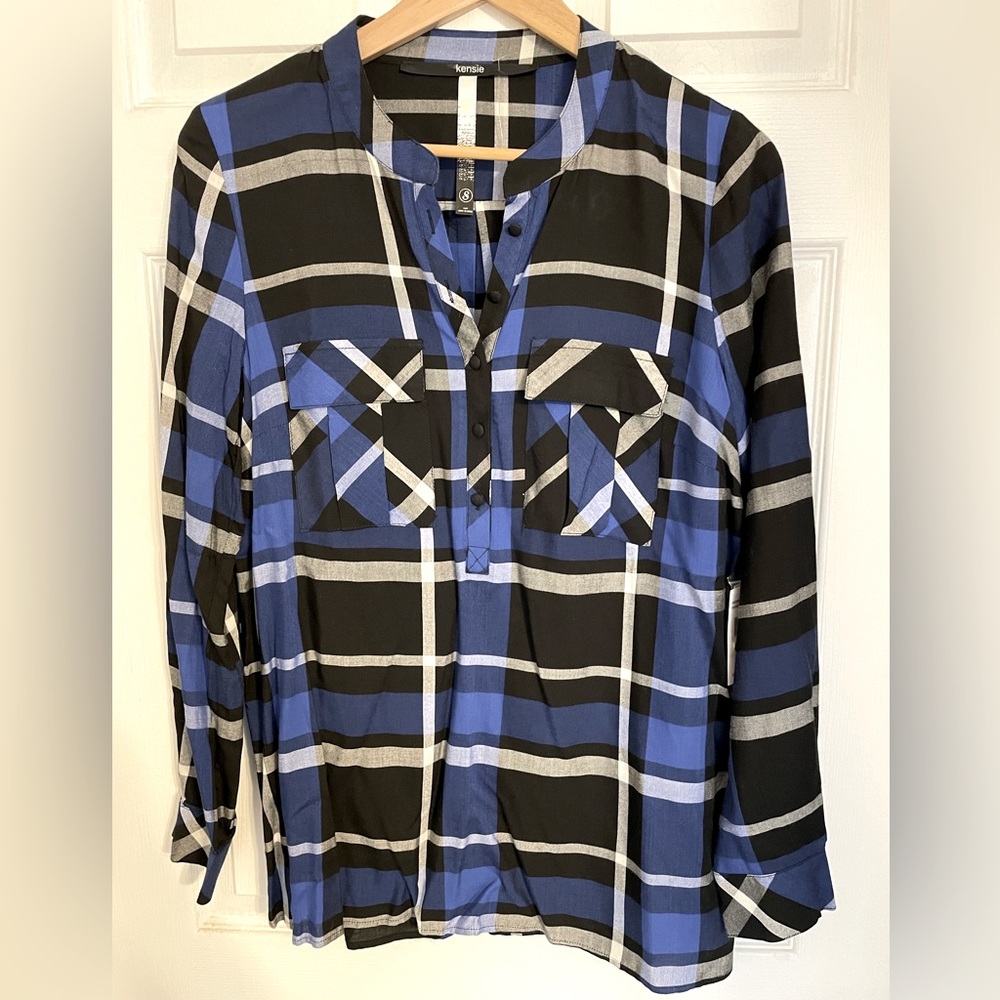 KENSIE Women’s NWT Plaid Top, Size S